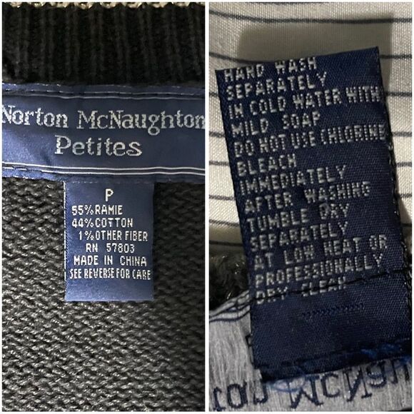 VNTG Christmas Sweater Knit Cardigan SZ Small Snow House Detail Ugly Holiday - Picture 7 of 7